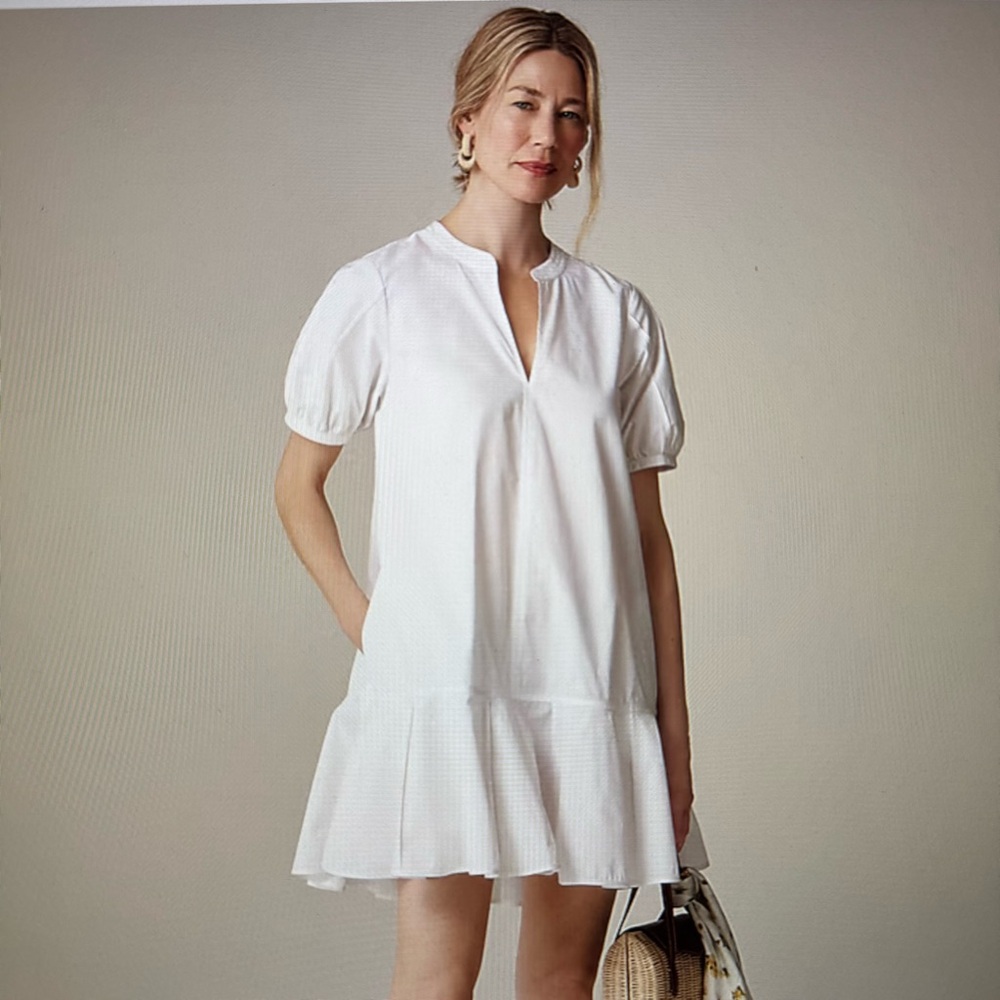 NWT : J.Crew Delilah Dress in Cotton Poplin : White : Small